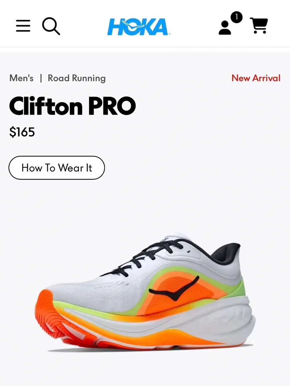 Hoka Clifton PRO Men's Running Shoe - Men’s 10.5D